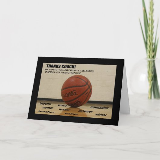 挨拶状の"コーチ" 5x7 w/plain白いen感謝していして下さい サンキューカード (正面)