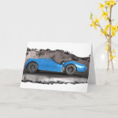 挨拶状のTriumphTr2側 カード (黄色い花)