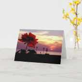 挨拶状は上がり、日没の空白のな カード (黄色い花)