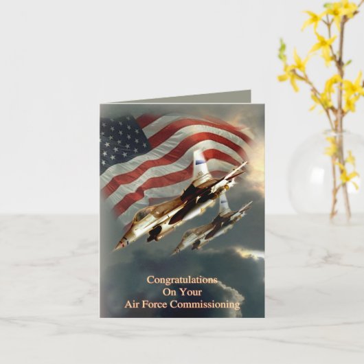 挨拶状を依託している空軍 カード (黄色い花)