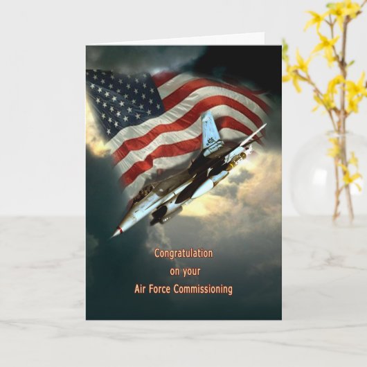 挨拶状を依託している空軍 カード (黄色い花)