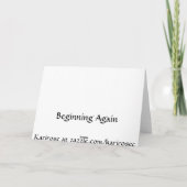 挨拶状を再度始めること カード (裏面)