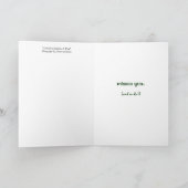 挨拶状を恋しく思う青オダマキ（植物）および木 カード (内部)