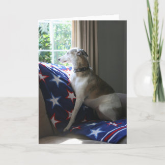 "挨拶状を恋しく思うWhippet " カード
