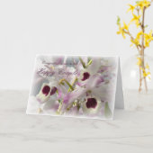 挨拶状を結婚する美しい蘭の花 カード (黄色い花)