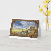 挨拶状を遊ぶ学ぶこと カード (黄色い花)