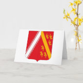 挨拶状アルザスの紋章付き外衣 カード (黄色い花)