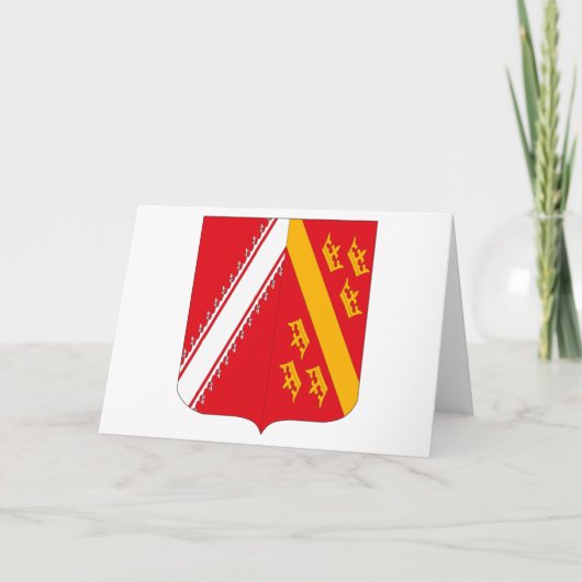 挨拶状アルザスの紋章付き外衣 カード (正面)