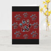 挨拶状猫 カード (黄色い花)