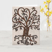 挨拶状生命の樹 カード (黄色い花)