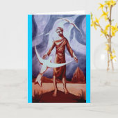 挨拶状聖者アッシジのフランチェスコ カード (黄色い花)