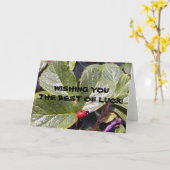 挨拶状2歳のてんとう虫の カード (黄色い花)