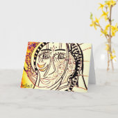 挨拶状23は反映します カード (黄色い花)