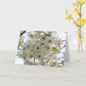 挨拶状-すべての行事-開花のブラッドフォードのナシ カード (黄色い花)