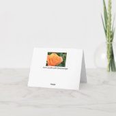 挨拶状、オレンジが付いているブランクは、上がりました カード (裏面)