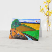 挨拶状 カード (黄色い花)