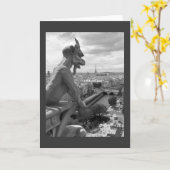 挨拶状、ガーゴイル、黒及び白のブランク、 カード (黄色い花)