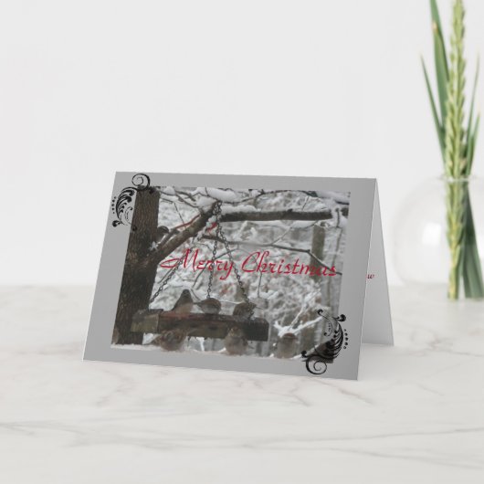 挨拶状-クリスマス- FeatheredFriends シーズンカード (正面)