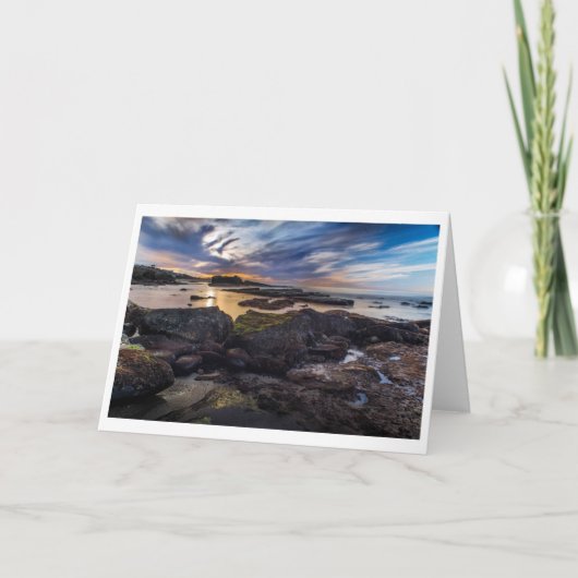 挨拶状-シールのビーチ、La Jolla カード (正面)