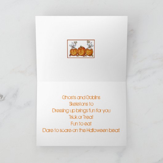 挨拶状: ハロウィン カード (内部)