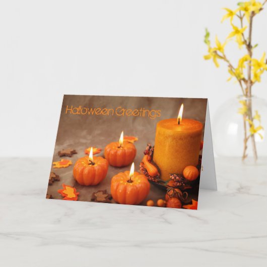 挨拶状: ハロウィン カード (黄色い花)