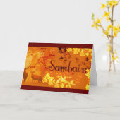 挨拶状: ハロウィン カード (黄色い花)