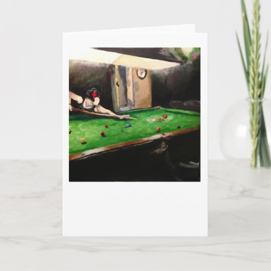 挨拶状- "ビリヤード室"のBurghの島 カード (正面)