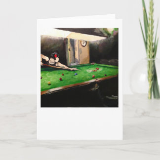 挨拶状- "ビリヤード室"のBurghの島 カード