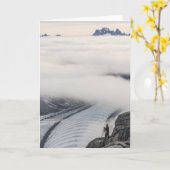 挨拶状(中ブランク)を壊す雲 カード (黄色い花)