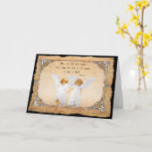 挨拶状。 信頼、希望および愛 カード (黄色い花)