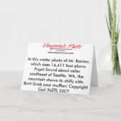 挨拶状: 冬レーニア山 カード (裏面)