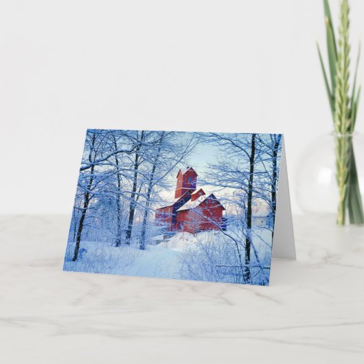 挨拶状   古く赤い製造所 カード (正面)