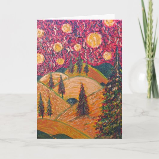 挨拶状; 多くの月が常にあるように カード (正面)