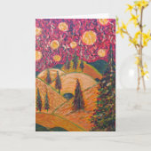 挨拶状; 多くの月が常にあるように カード (黄色い花)