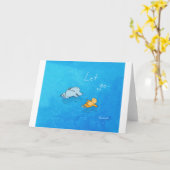 挨拶状-放して下さい カード (黄色い花)