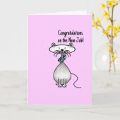 挨拶状-新しい仕事のお祝い カード (黄色い花)