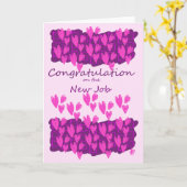 挨拶状 – 新しい仕事をおめでとう カード (黄色い花)