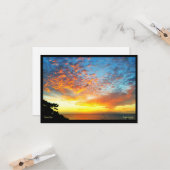 挨拶状、日没、Makuaの小屋、Makena、マウイ カード (正面/裏面インサイチュ)