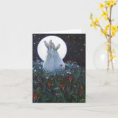 挨拶状-月光の下の… カード (黄色い花)