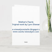 挨拶状、母の真珠を引き起こします カード (裏面)