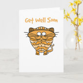 挨拶状-猫-すぐによく得て下さい カード (黄色い花)