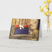 挨拶状(猫) カード (黄色い花)