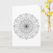 挨拶状、白黒、南西nativ カード (黄色い花)