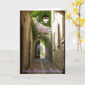 挨拶状-聖者Rémy deプロバンスフランス カード (黄色い花)