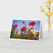 挨拶状-花いっぱいの空 カード (黄色い花)