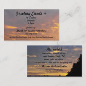 挨拶状 + (2) 名刺 (正面/裏面)