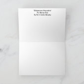 挨拶状- Arciemme著"真夏密造酒"の カード (内部)