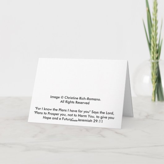 挨拶状- Jerの29:11: 私はのために計画を知っています カード (裏面)