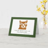 挨拶状: Le Chat カード (黄色い花)