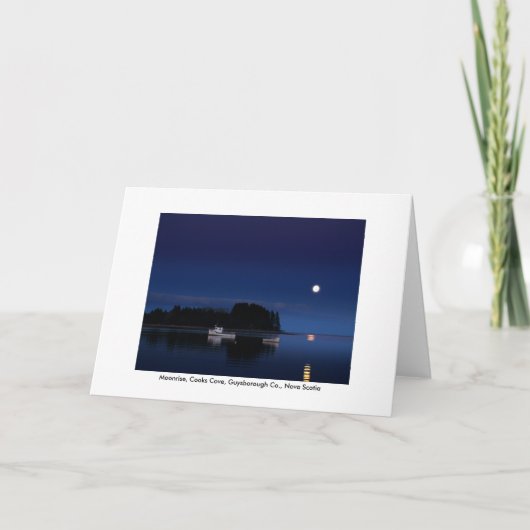 挨拶状- Moonrise、調理師の入江 カード (正面)